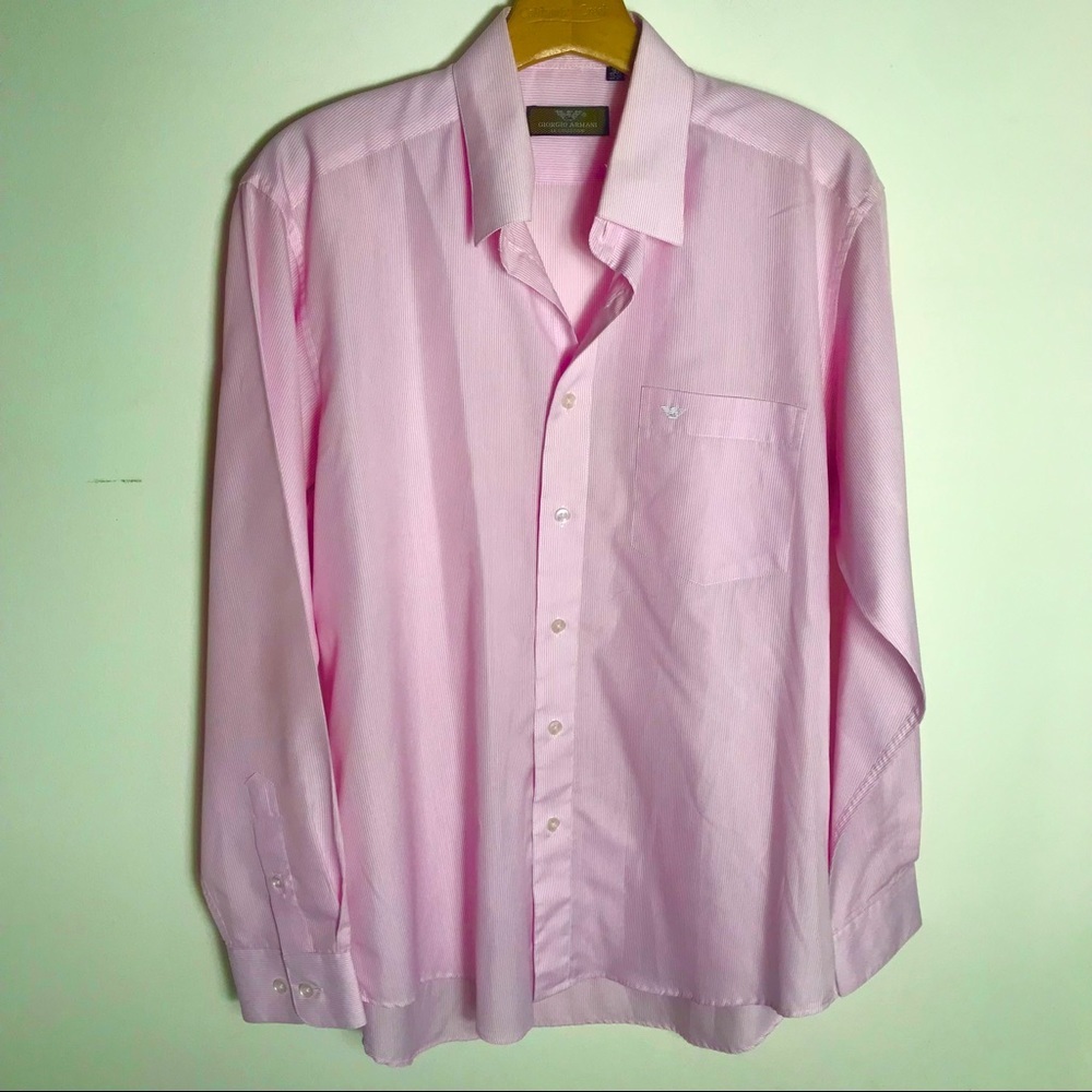 Giorgio Armani Pinstripe long Sleeves Dress shirt